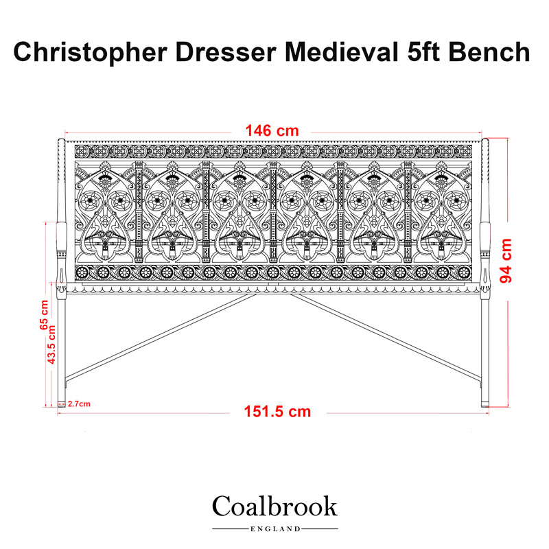 dresser medieval 5ft bench measurements