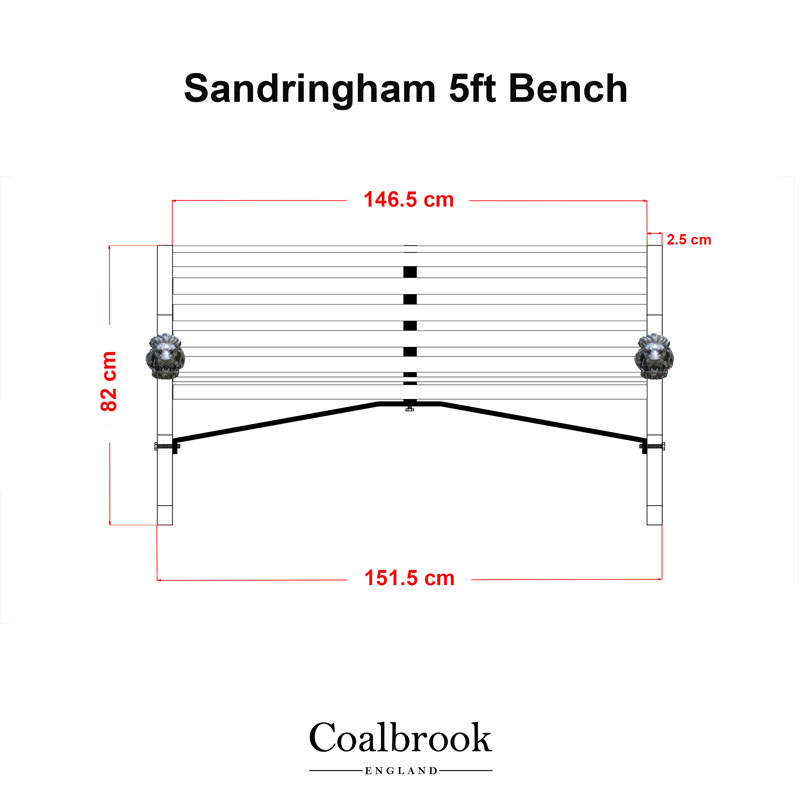 sandringham 5ft bench measurements