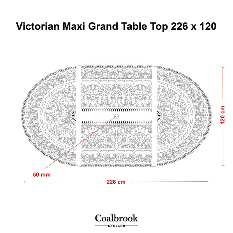 victorian maxi garden table measurements