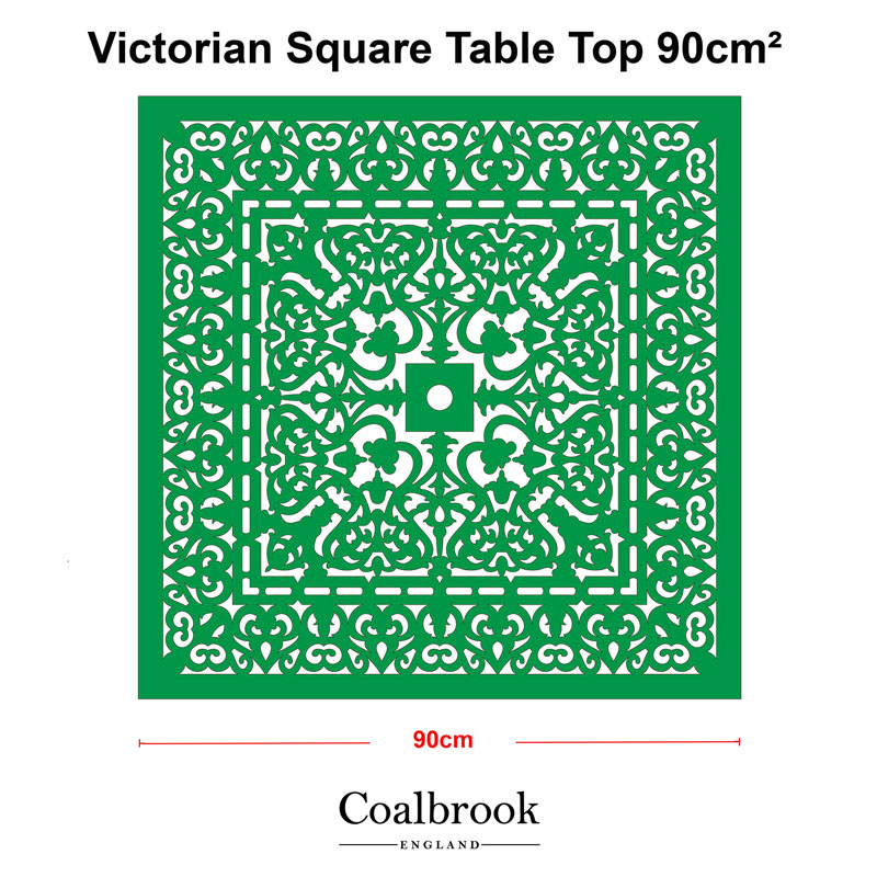 victorian square table top measurements
