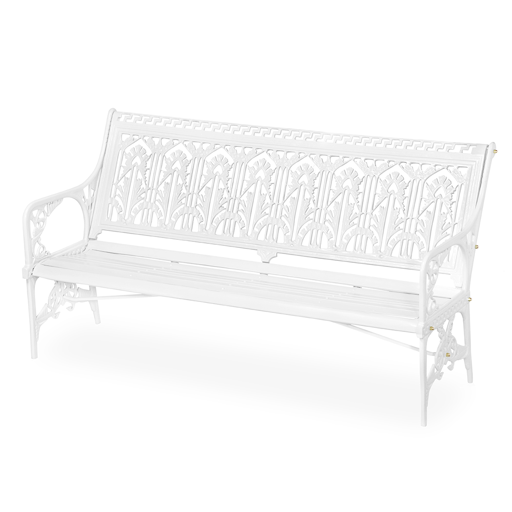 waterplant coalbrookdale bench in 6ft white