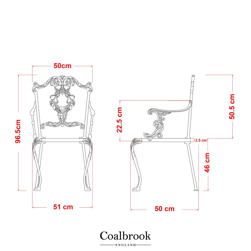 Grape Carver Chair XL Measurements
