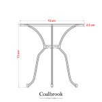 side measurements of bistro table