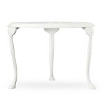 side view of coffee table in white