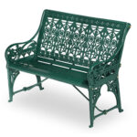 medieval bench 4ft in green