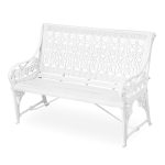 coalbrookdale medieval garden bench 5ft in white