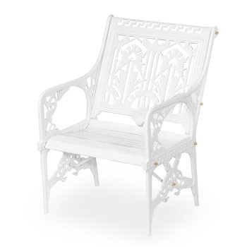 waterplant garden chair in white