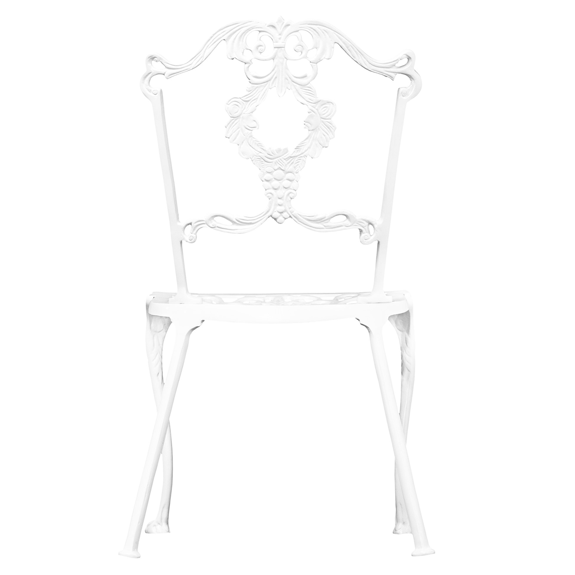 white grape diner chair back view