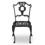 black grape diner chair front view