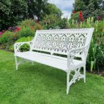 victorian garden bench white