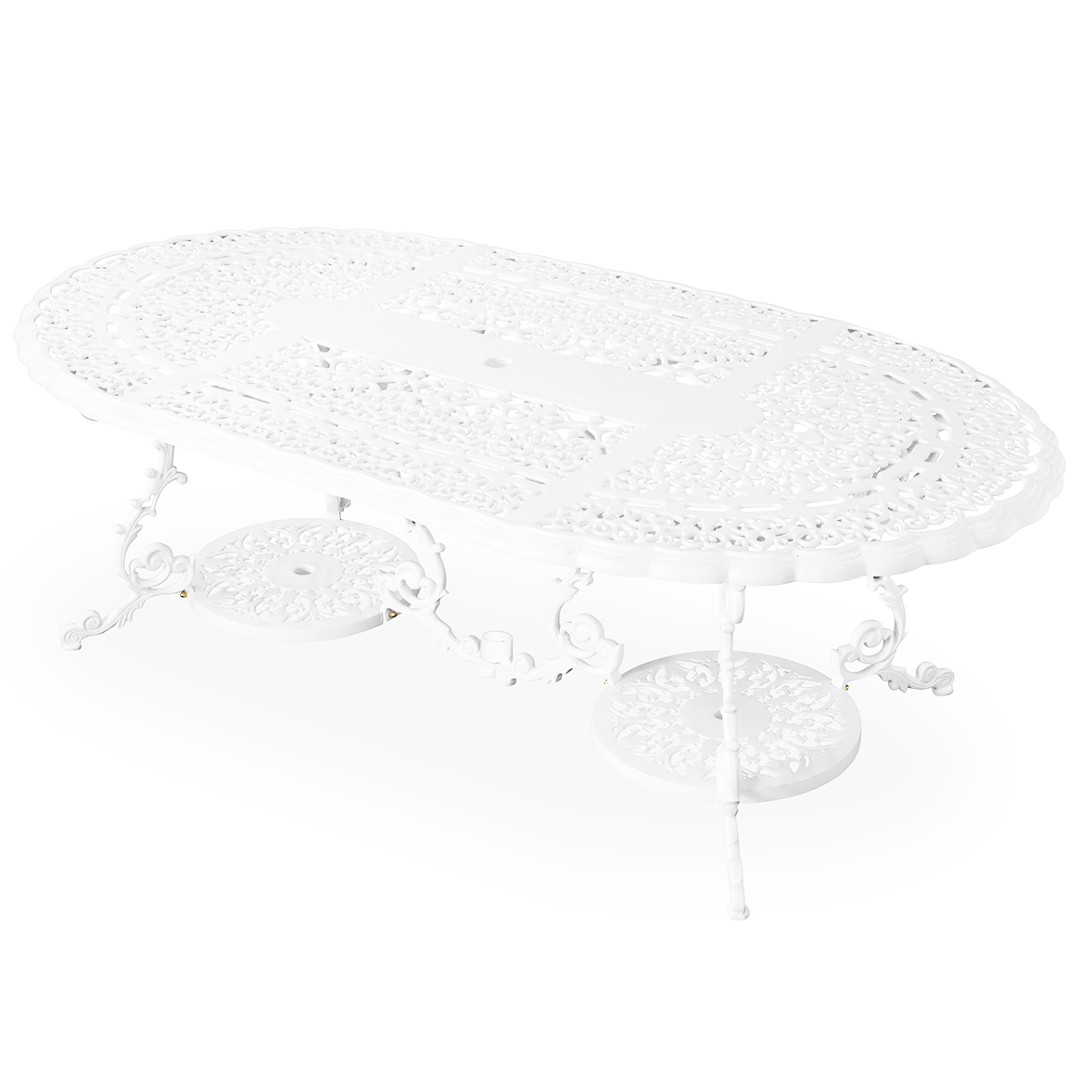 Victorian max grand garden table in white