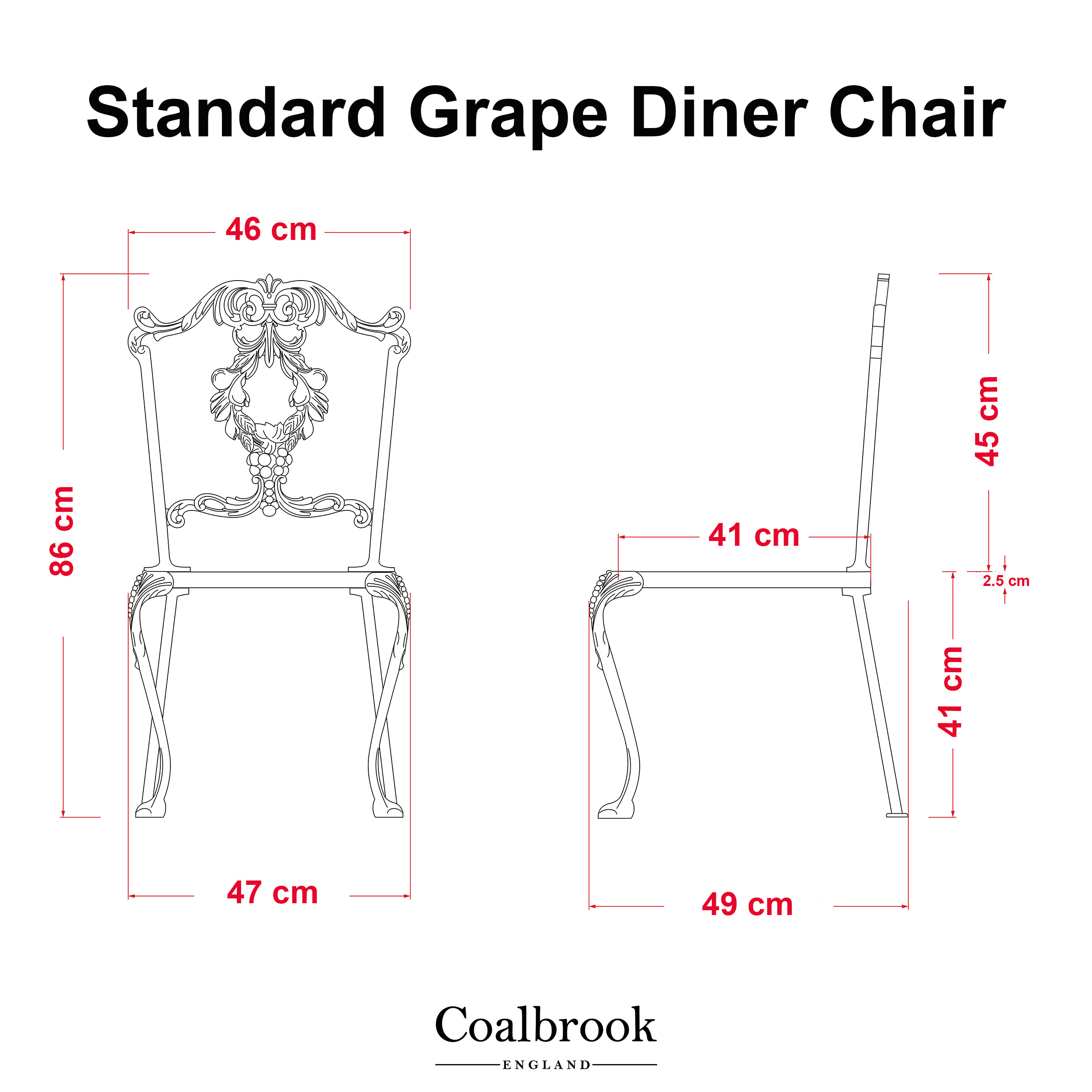 Standard Grape Diner Chair Measurements 2023