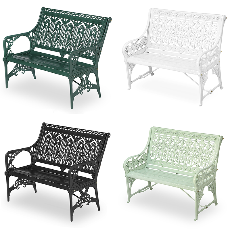 the four main furniture colours for coalbrook, british racing green, white, matt black and lichen green