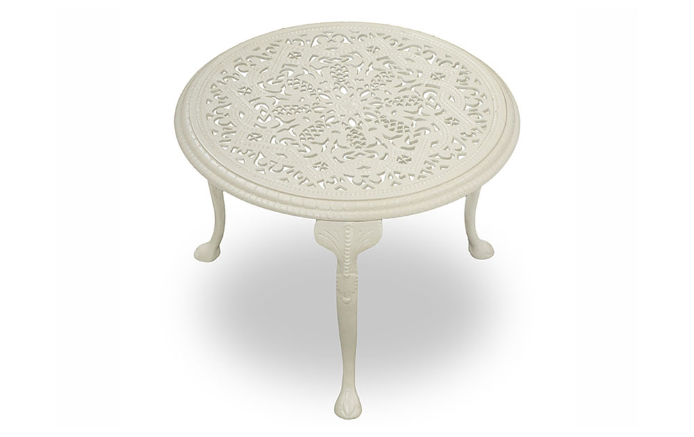 christopher dresser round table in putty colour